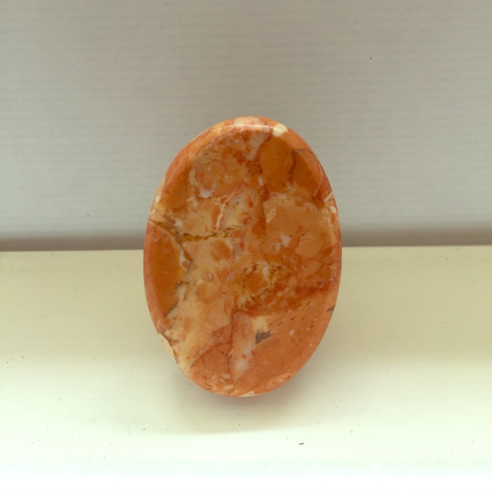 Costume Jewerly Orange Faux Stone ring